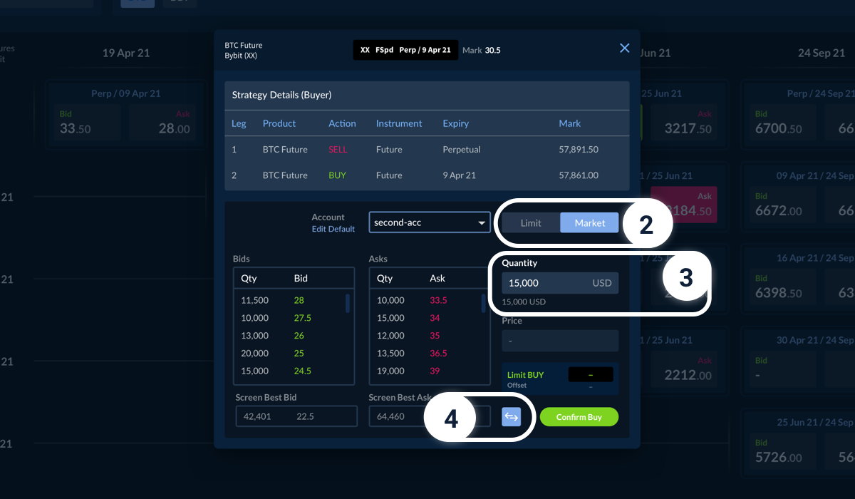 Paradigm Futures Spreads Dashboard-Post Market Order